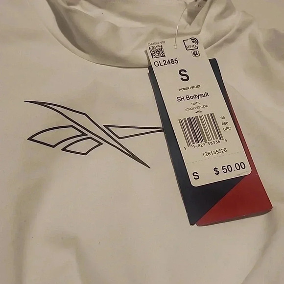 REEBOK CLASSIC WHITE STUDIO BODYSUIT SIZE S - Picture 4 of 4